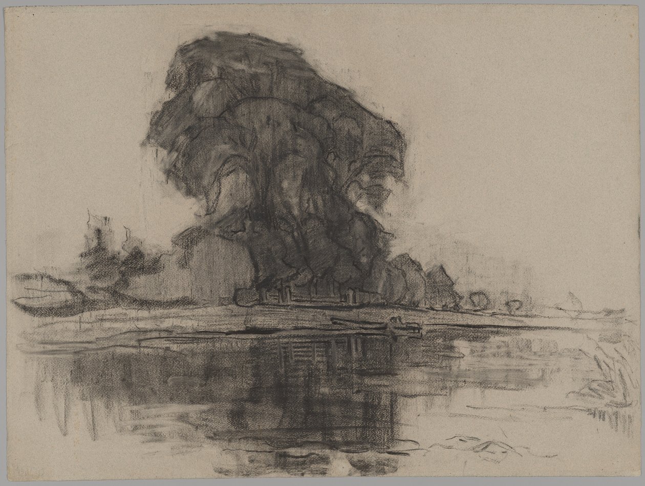 Landzicht Farm: Studium kompozycji autorstwa Piet Mondrian