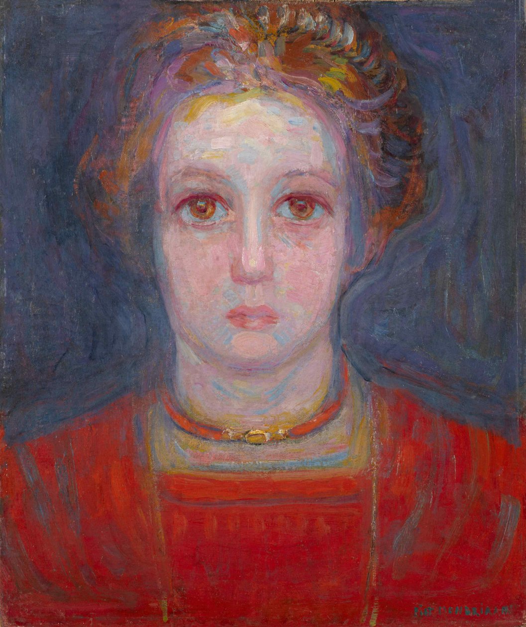 Portret dziewczyny w czerwieni, 1908. autorstwa Piet Mondrian