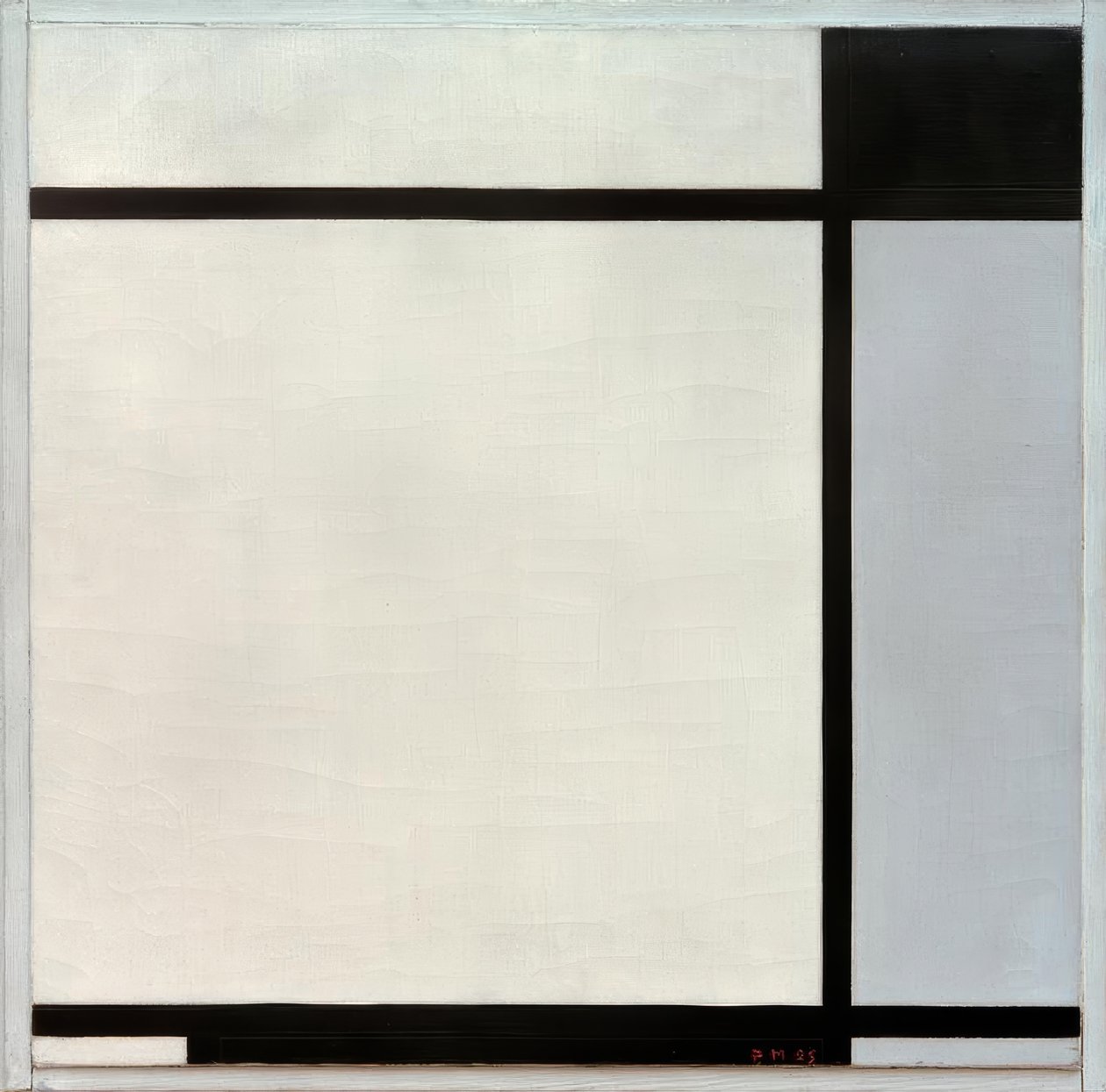Tableau No.II, z czarnym i szarym autorstwa Piet Mondrian