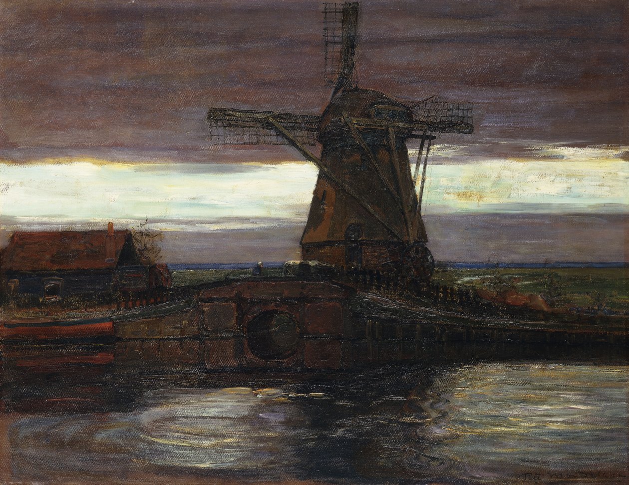 Młyn; Le Moulin autorstwa Piet Mondrian