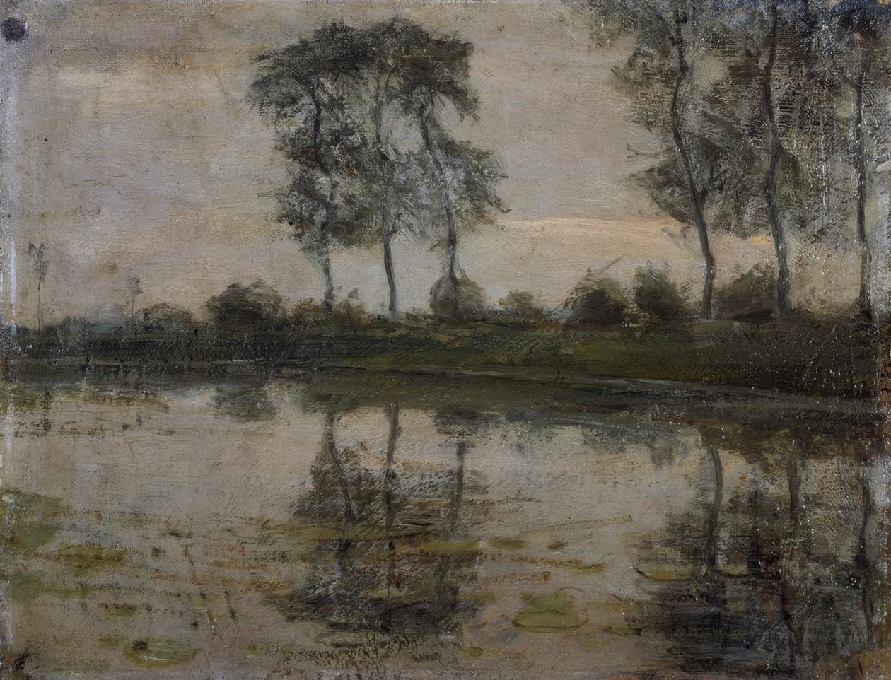 Drzewa nad rzeką Gein autorstwa Piet Mondrian