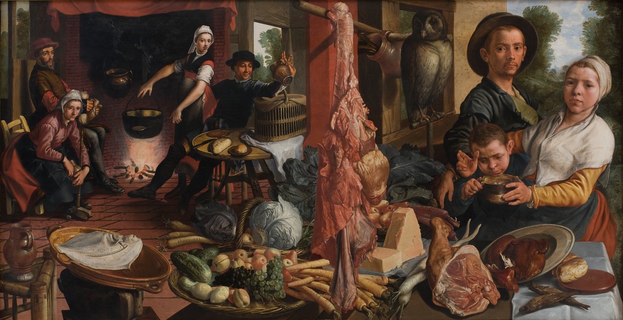 Fajna kuchnia. Voluptas Carnis autorstwa Pieter Aertsen