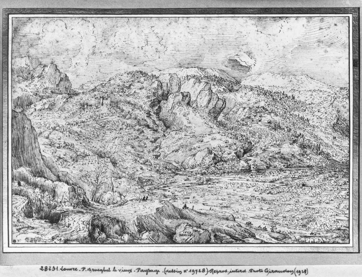 Krajobraz alpejski, 1553 autorstwa Pieter Bruegel the Elder