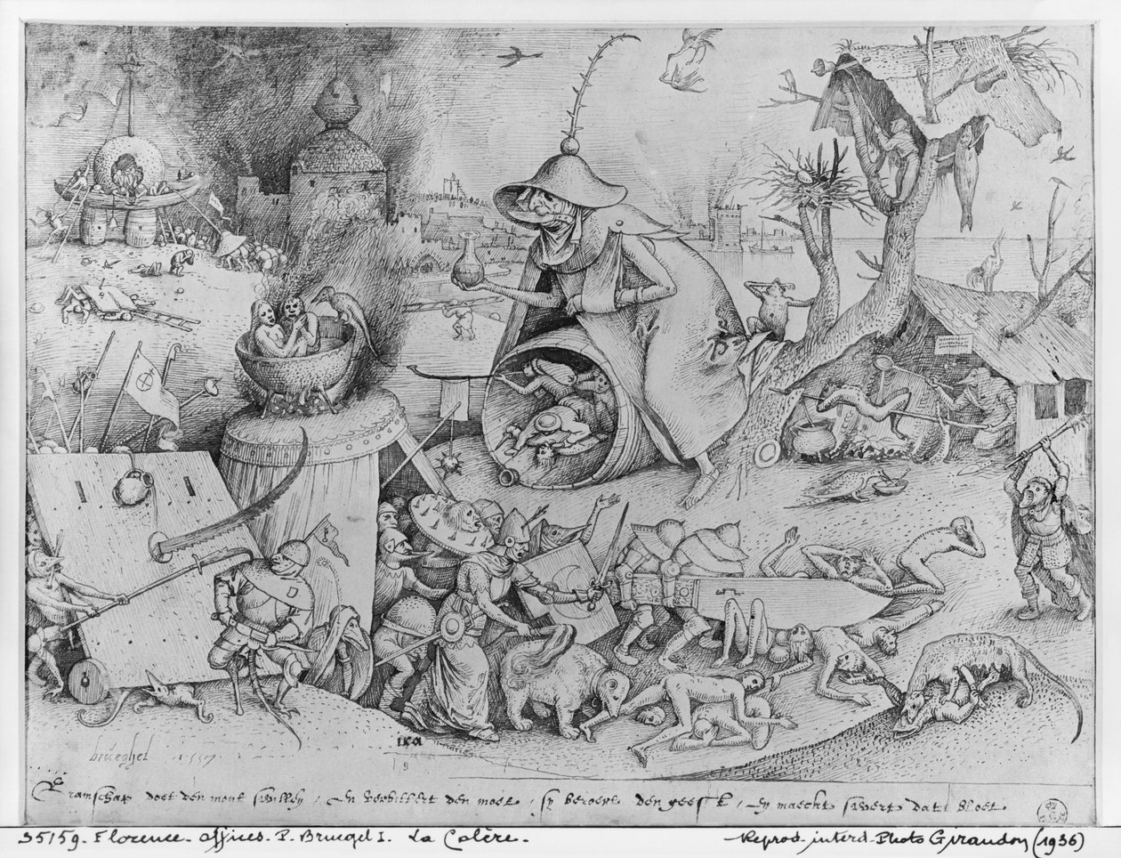 Gniew, 1557 (faksymile) autorstwa Pieter Bruegel the Elder