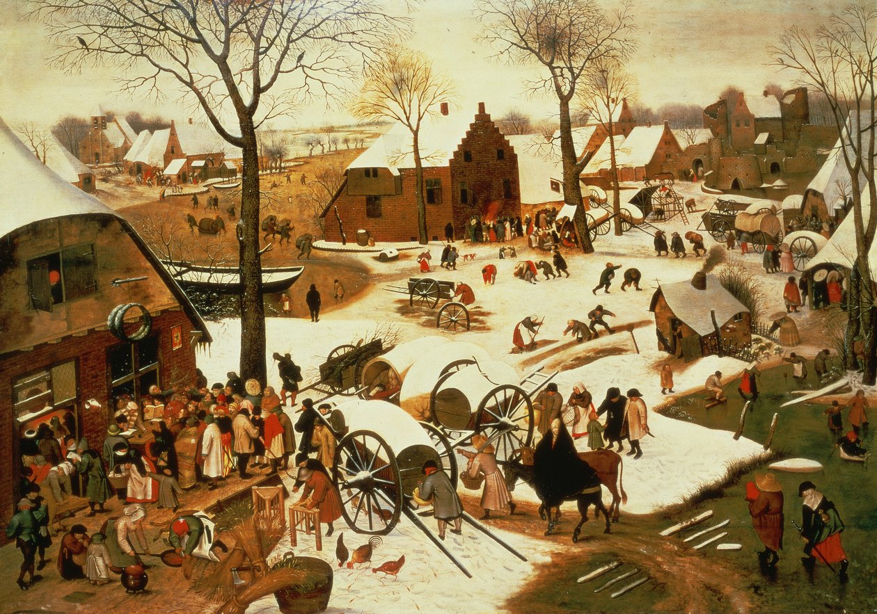 Spis ludności w Betlejem, c.1566 autorstwa Pieter Bruegel the Elder