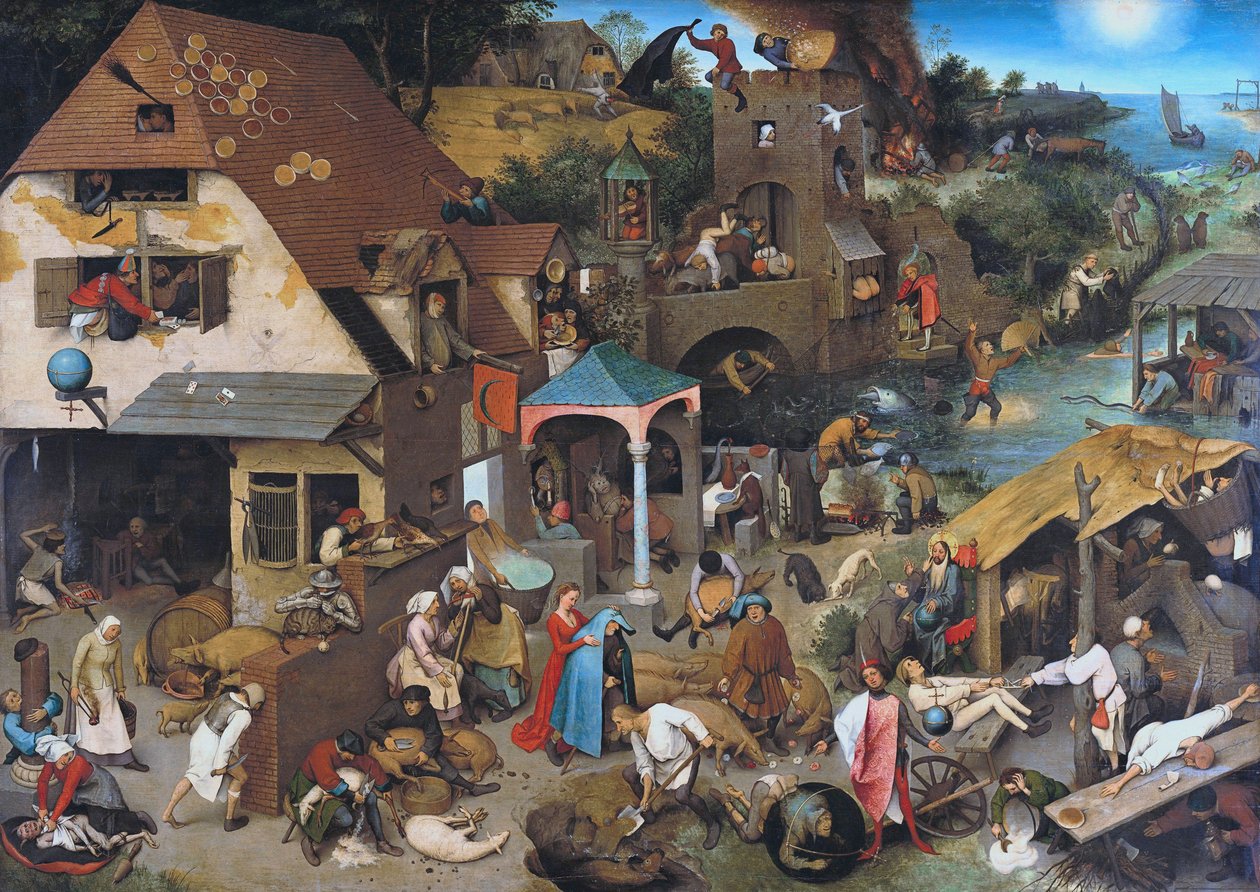 Przysłowia holenderskie autorstwa Pieter Bruegel the Elder