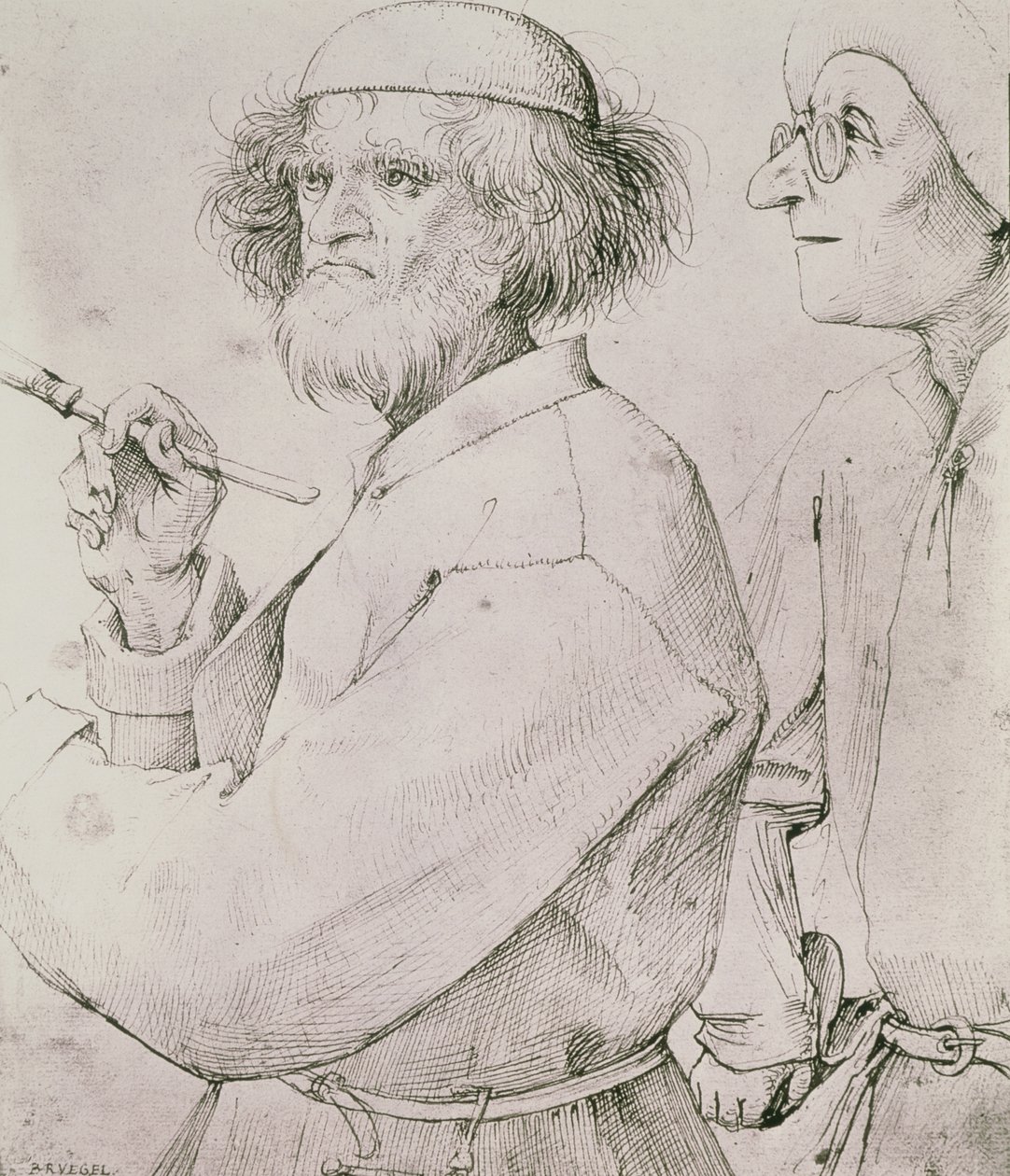 Malarz i miłośnik sztuki autorstwa Pieter Bruegel the Elder