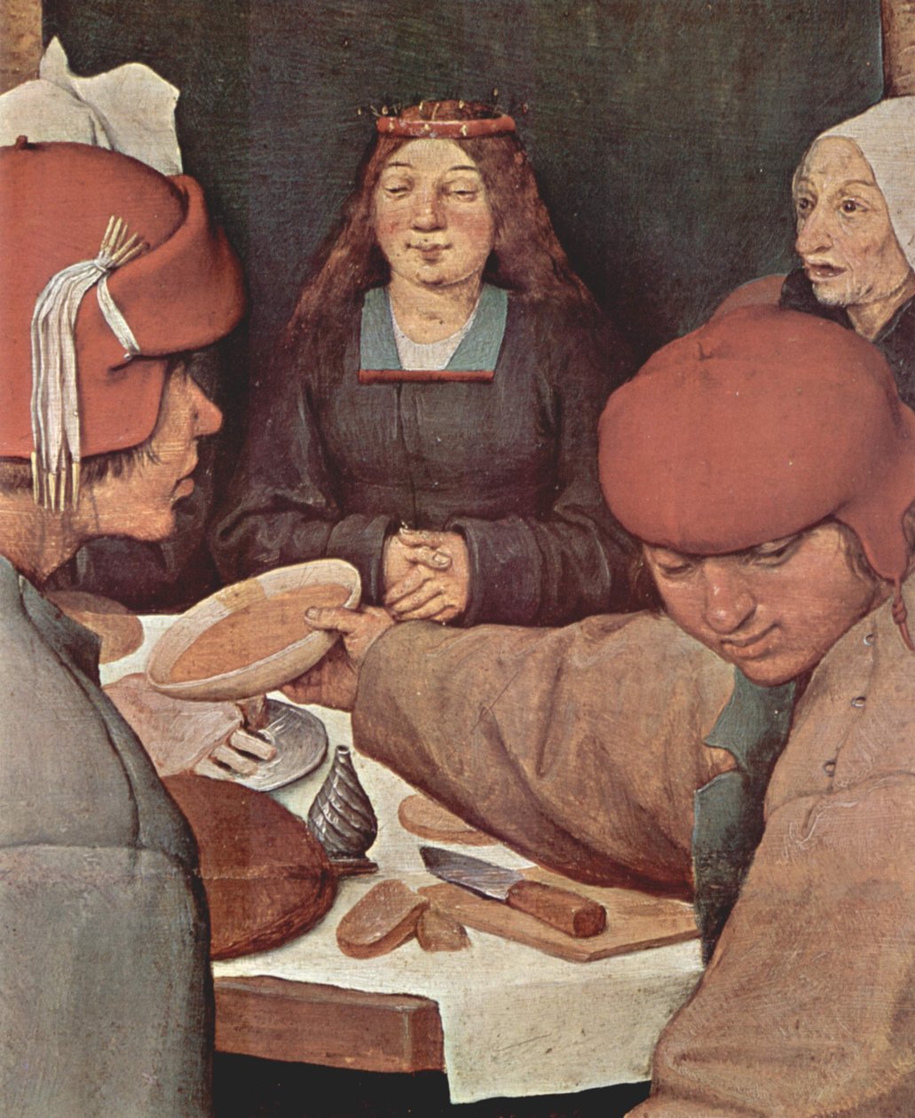 Ślub wiejski, detal autorstwa Pieter Bruegel the Elder