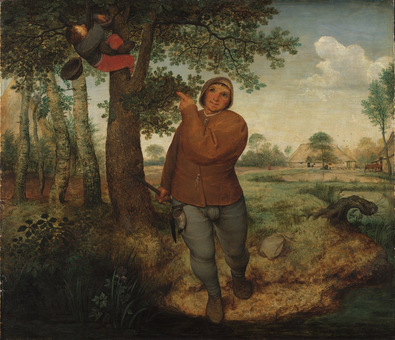 Chłop i złodziej gniazd autorstwa Pieter Bruegel the Elder