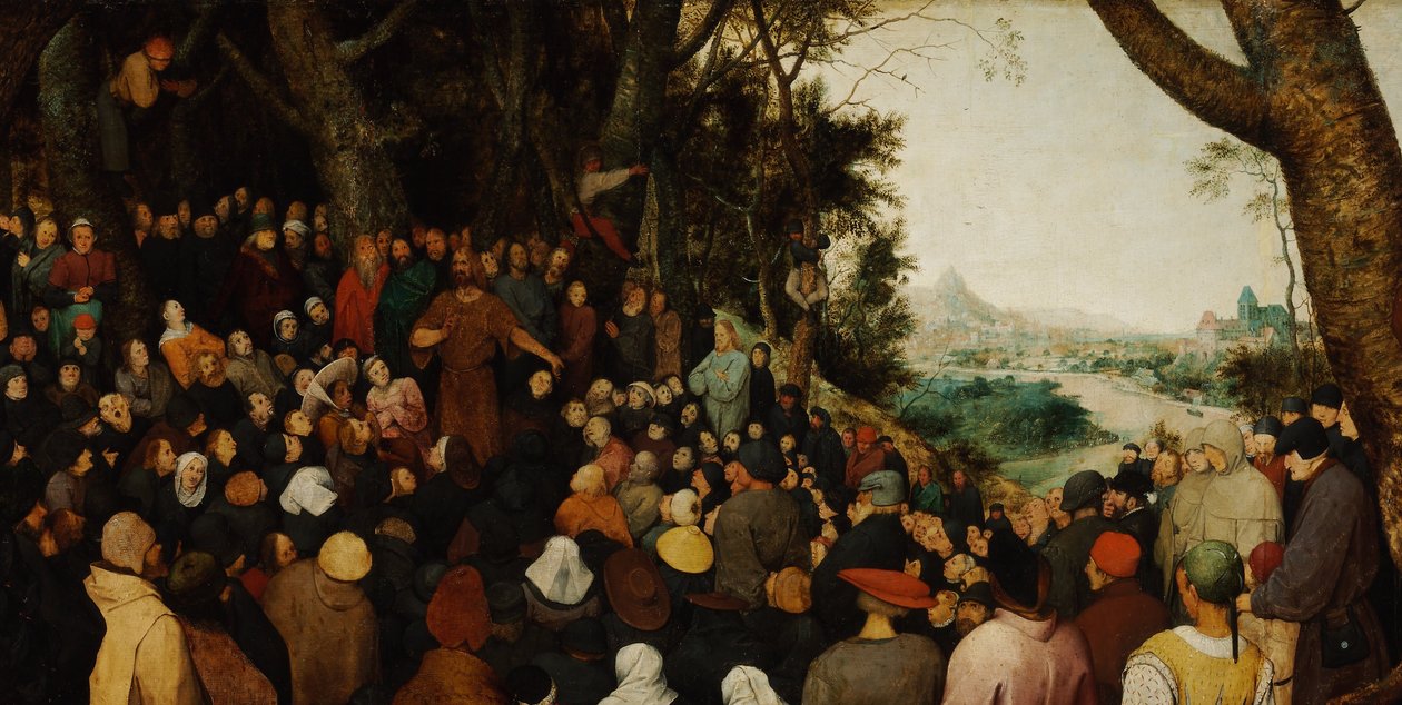 Kazanie św. Jana Chrzciciela, detal autorstwa Pieter Bruegel the Elder
