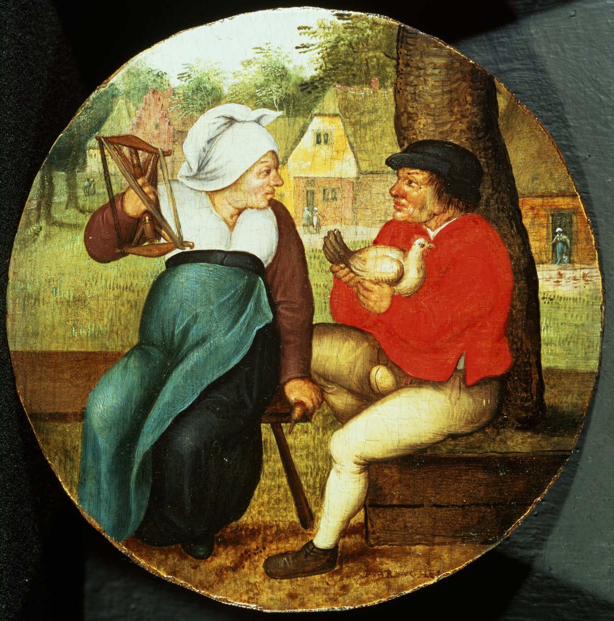 Przysłowie flamandzkie (panel) autorstwa Pieter Brueghel the Younger
