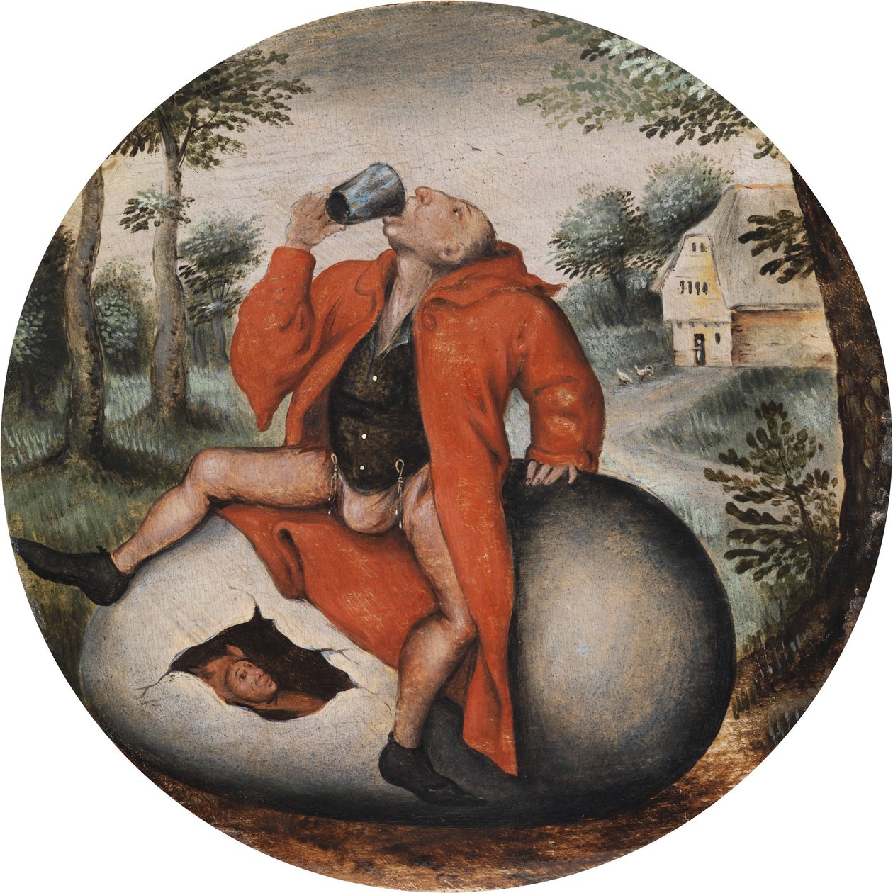 Pijak na jajku autorstwa Pieter Brueghel the Younger