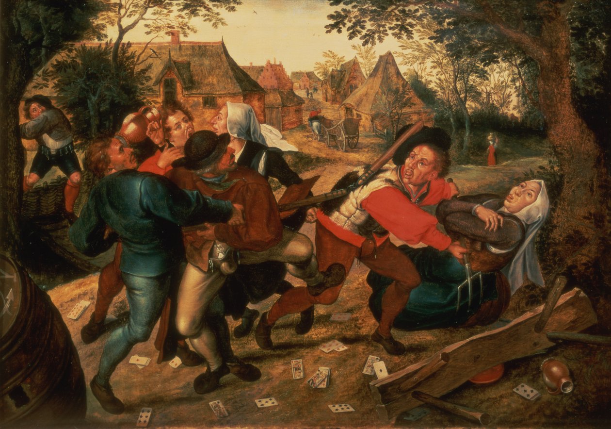 Hazardziści kłócą się autorstwa Pieter Brueghel the Younger