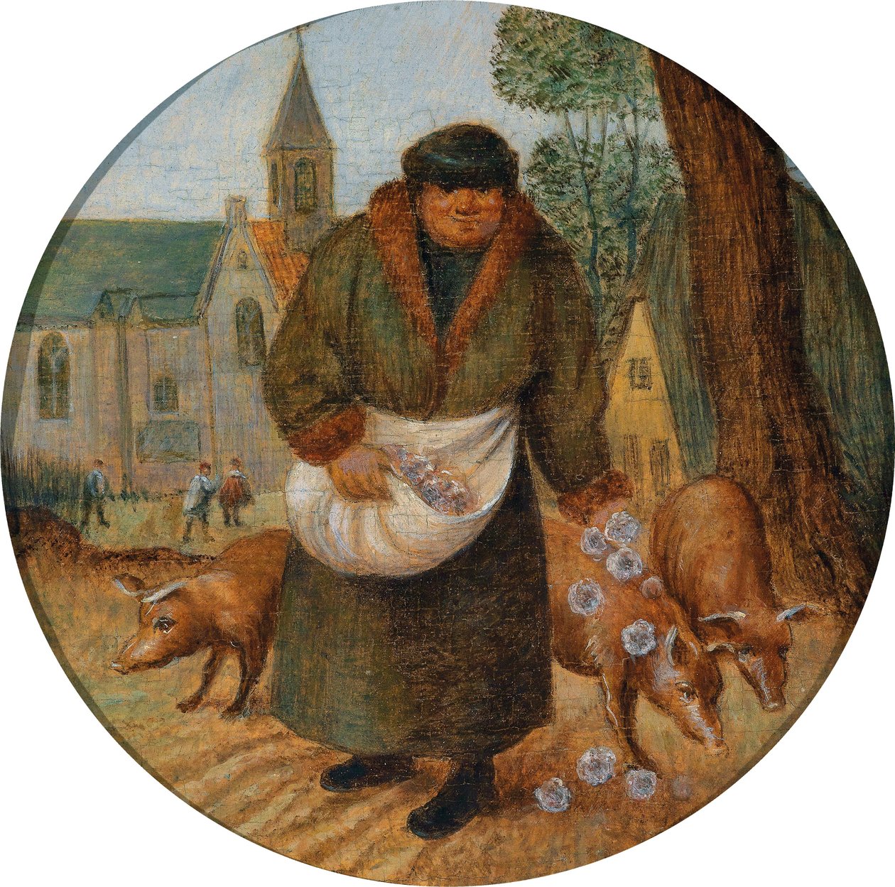 Perły przed świnie autorstwa Pieter Brueghel the Younger