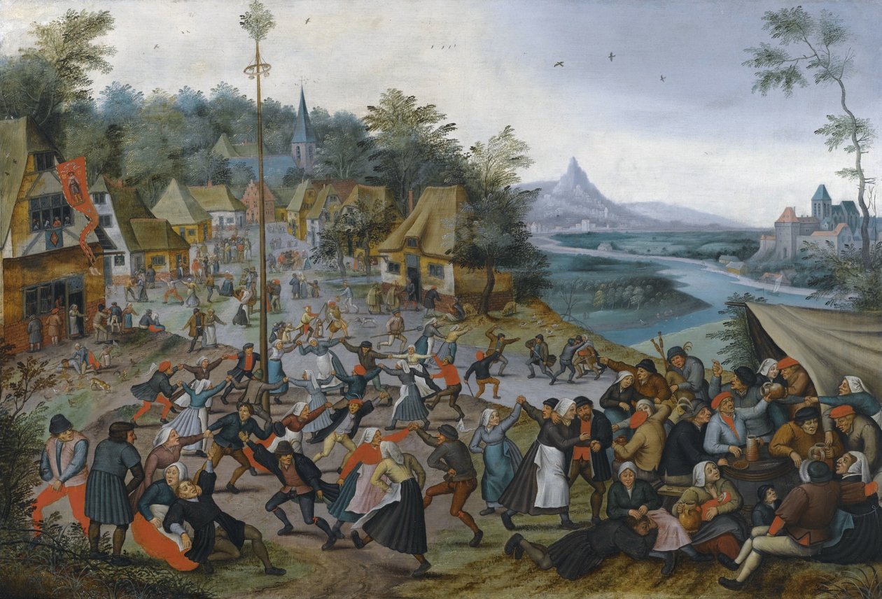 Św. Georges Kermis z tańcem autorstwa Pieter Brueghel the Younger