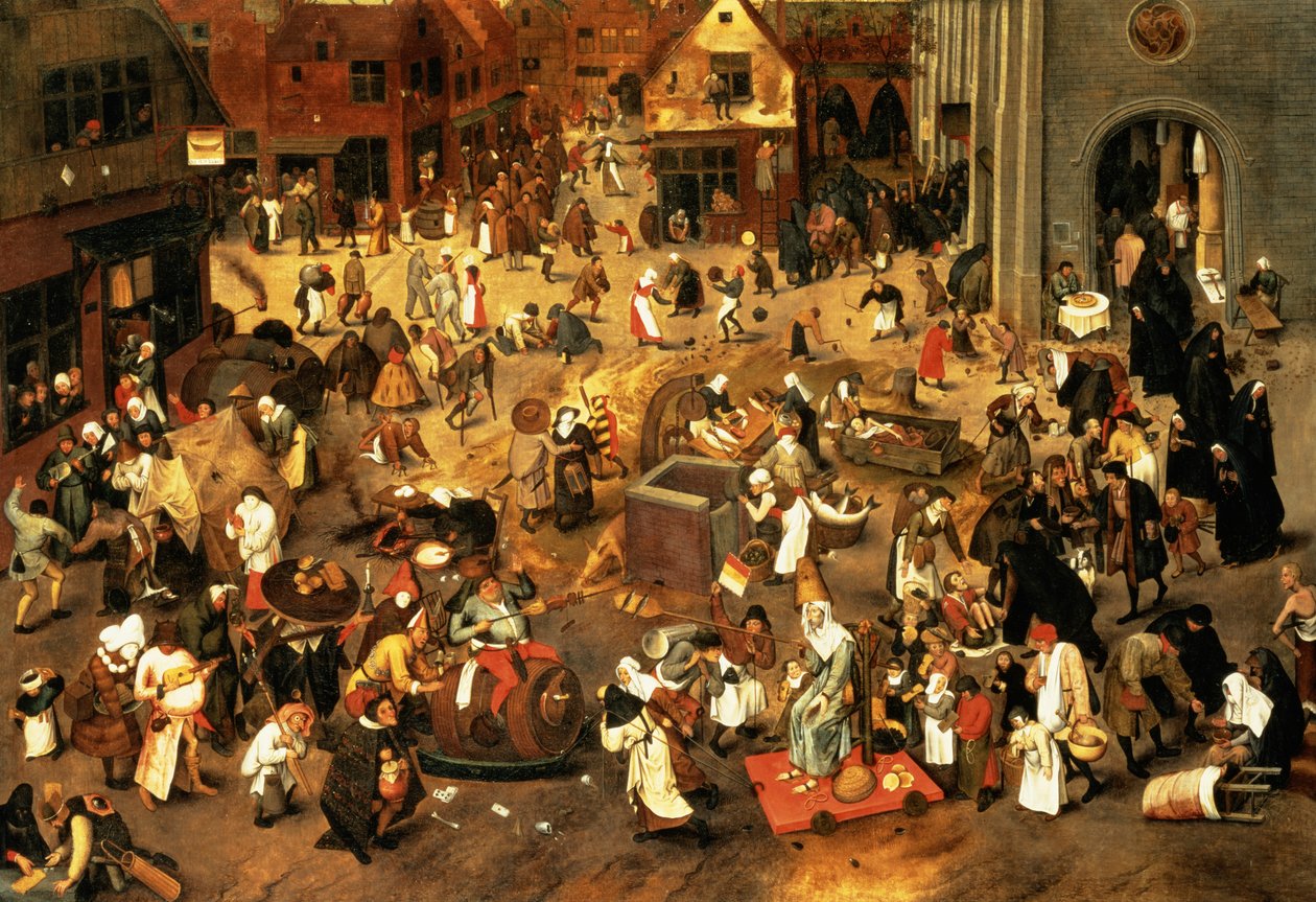 Bitwa Karnawału i Wielkiego Postu autorstwa Pieter Brueghel the Younger
