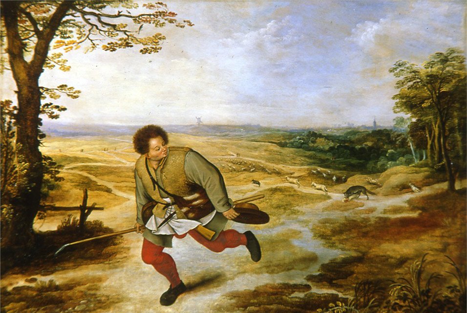 Niewierny pasterz autorstwa Pieter Brueghel the Younger