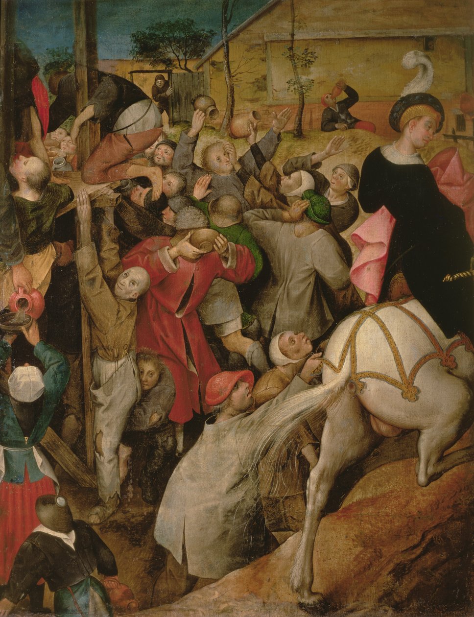 Uroczystość św. Marcina (tempera na płótnie) (detal) autorstwa Pieter Brueghel the Younger