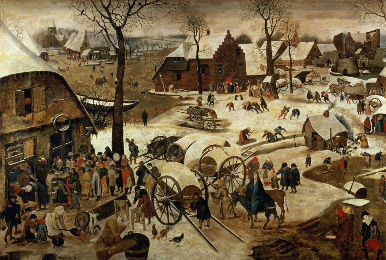 Płatność dziesięciny lub Spisu w Betlejem (szczegóły patrz 89722) autorstwa Pieter Brueghel the Younger