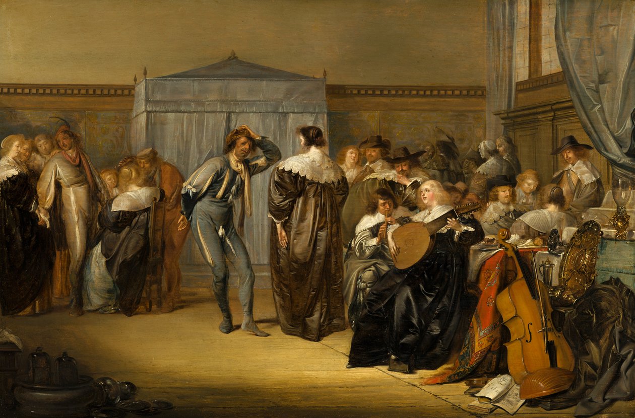 Merry Company z zamaskowanymi tancerzami, 1636 autorstwa Pieter Codde