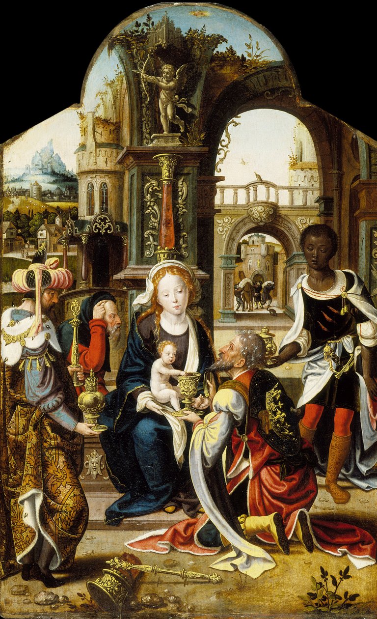 Pokłon Trzech Króli, 1530 autorstwa Pieter Coecke van Aelst