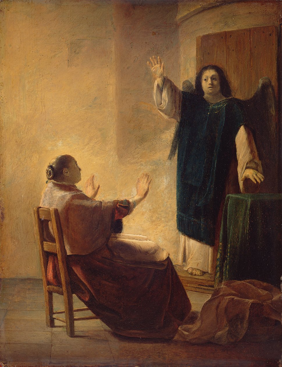 Anioł ukazujący się Annie autorstwa Pieter Fransz de Grebber