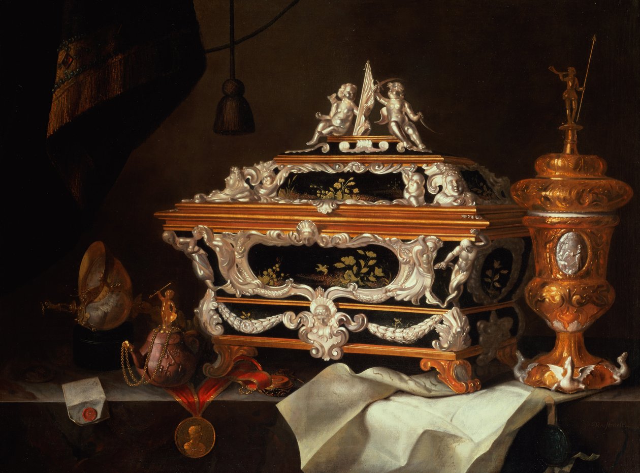 Święto Sztuki Złotniczej (olej) autorstwa Pieter Gerritsz. van Roestraten