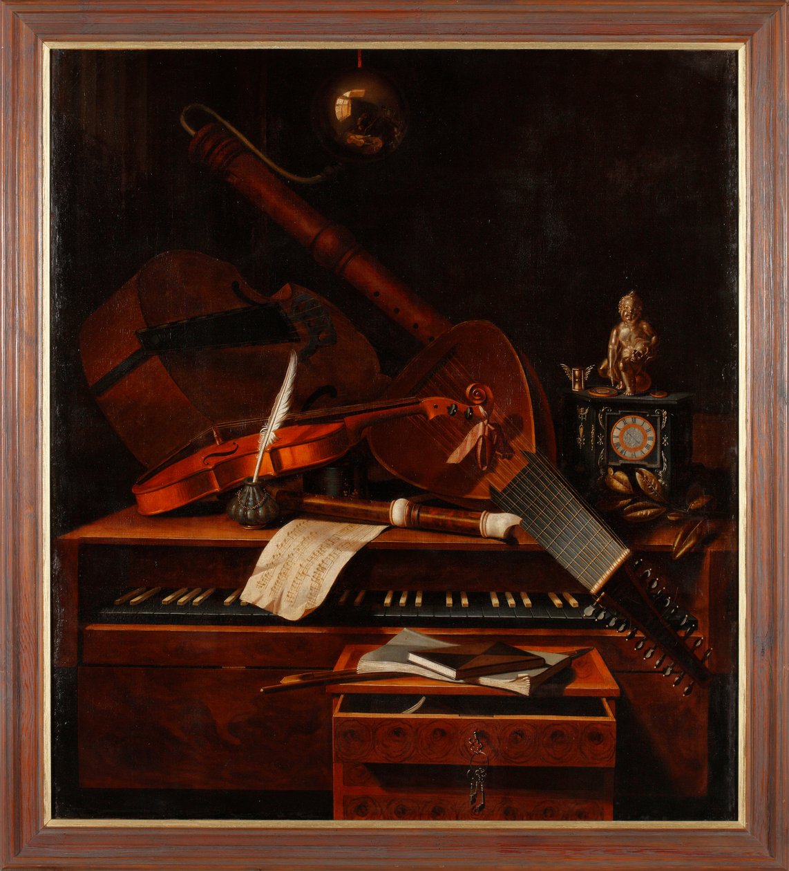 Martwa natura z instrumentami muzycznymi autorstwa Pieter Gerritsz. van Roestraten