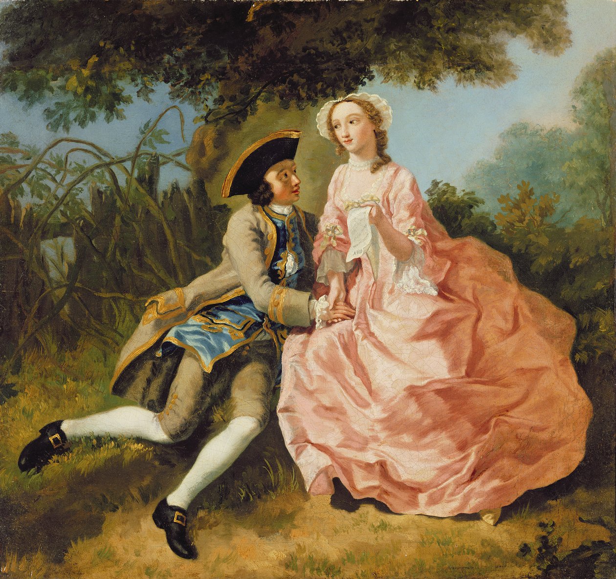 Kochankowie w krajobrazie, ok. 1740 autorstwa Pieter Jan van Reysschoot