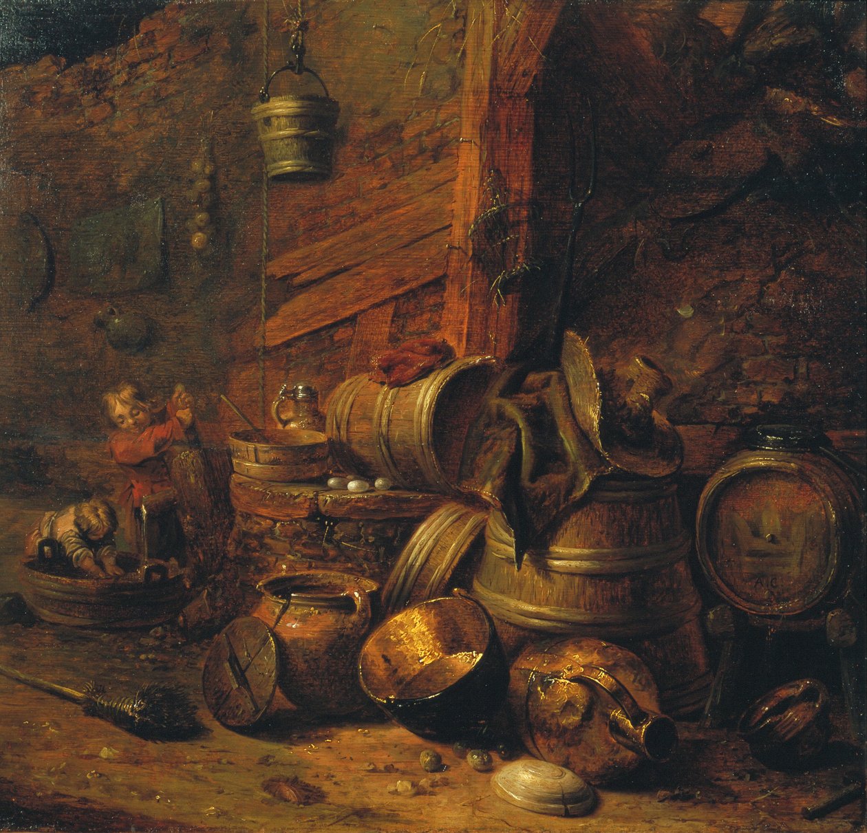 Wnętrze piwnicy autorstwa Pieter Jansz. Quast
