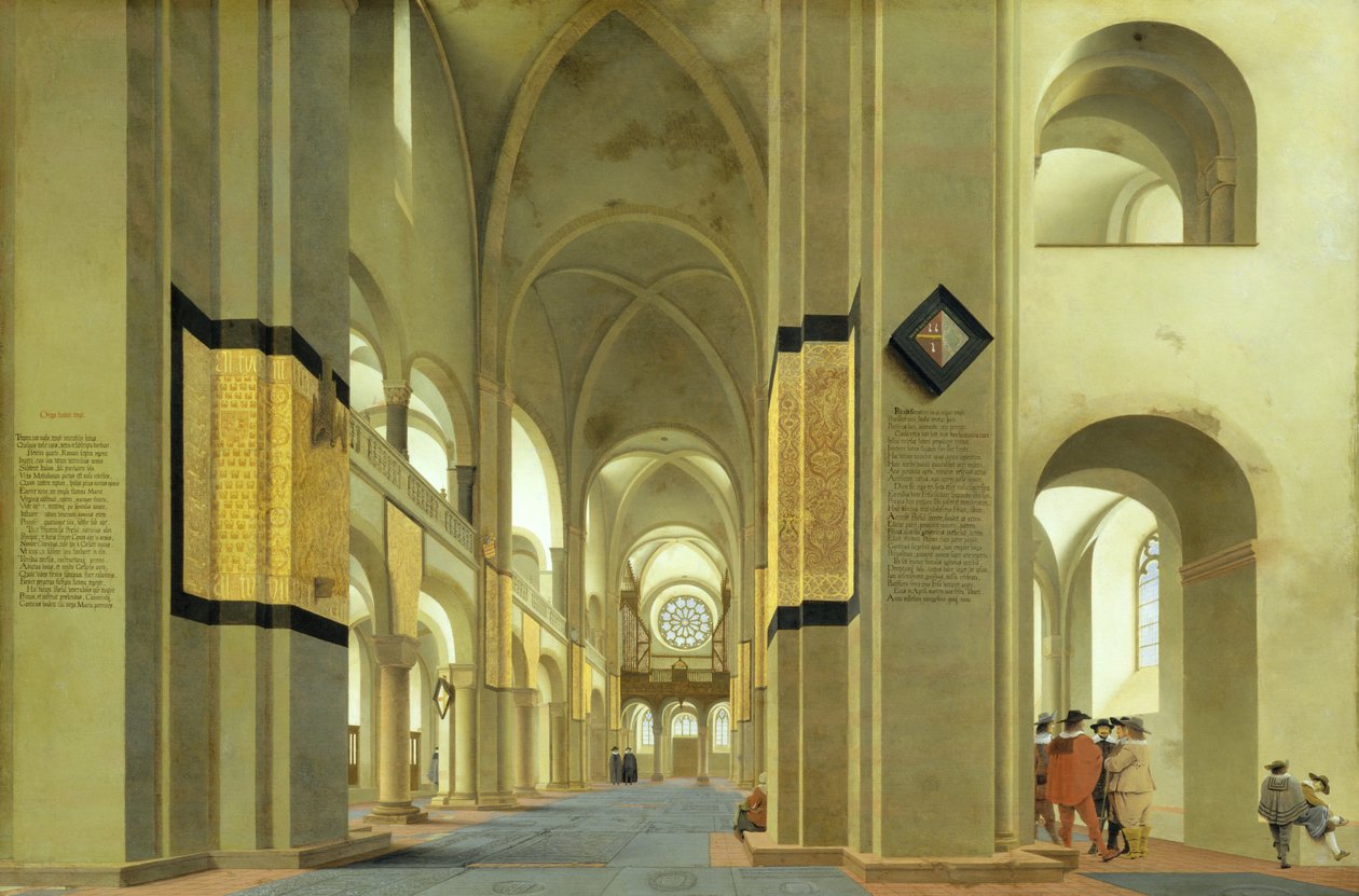 Wnętrze Marienkirche w Utrechcie, 1638 autorstwa Pieter Janszoon Saenredam