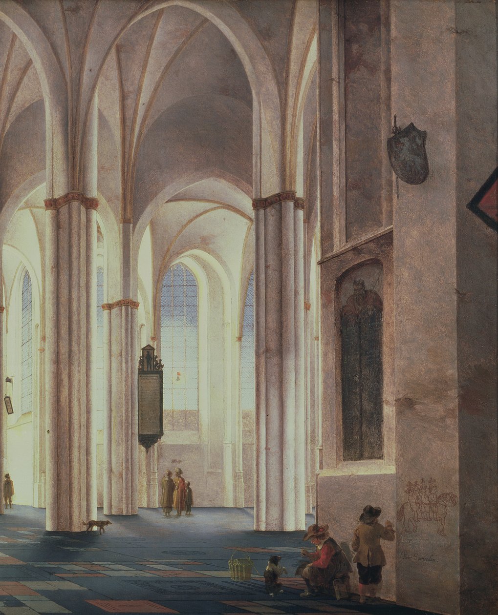 Wnętrze Buurkerka w Utrechcie, 1644 autorstwa Pieter Janszoon Saenredam