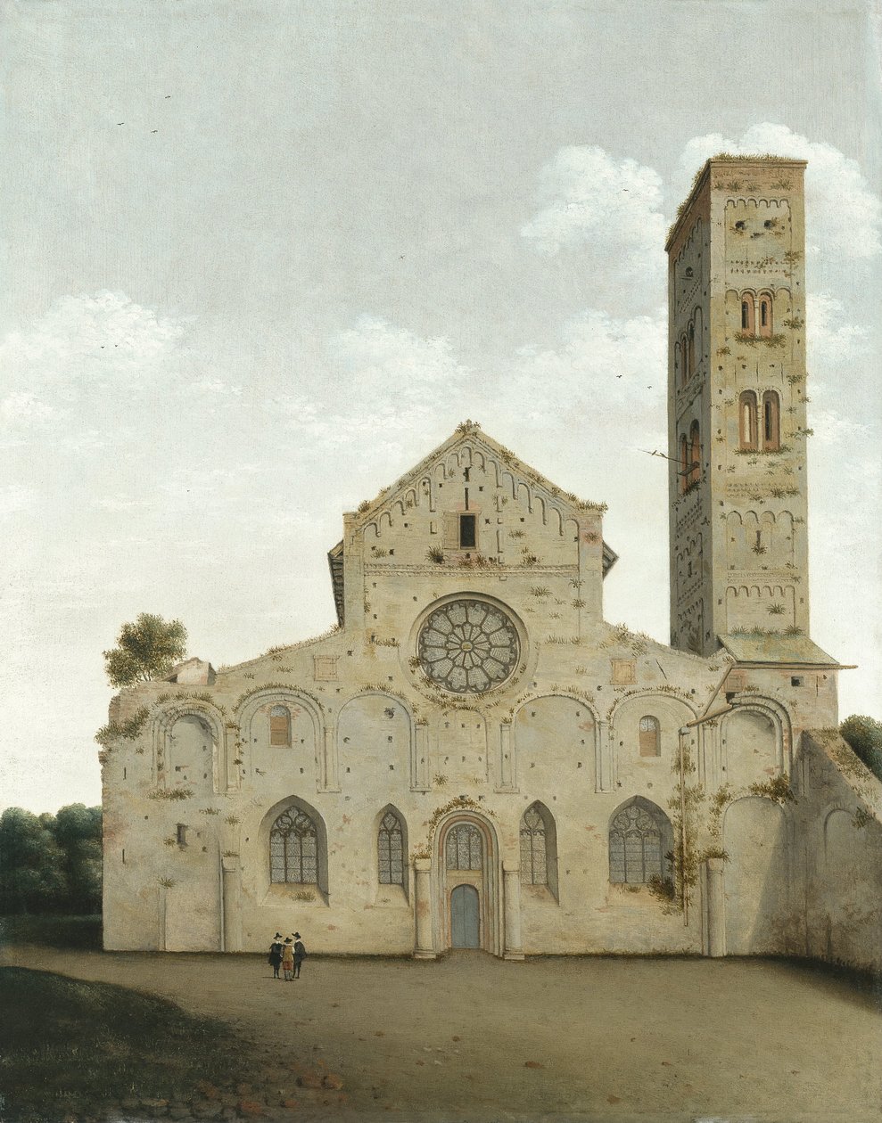 Fasada Zachodnia Kościoła Najświętszej Marii Panny w Utrechcie autorstwa Pieter Janszoon Saenredam