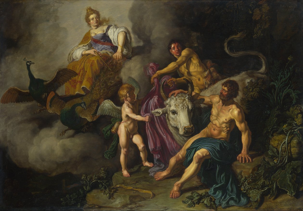 Juno odkrywa Jowisza z Io autorstwa Pieter Lastman