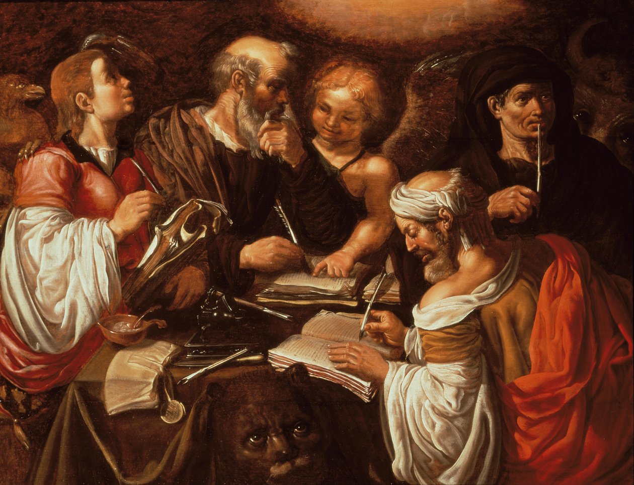 Czterej Ewangeliści i ich symbole autorstwa Pieter Lastman