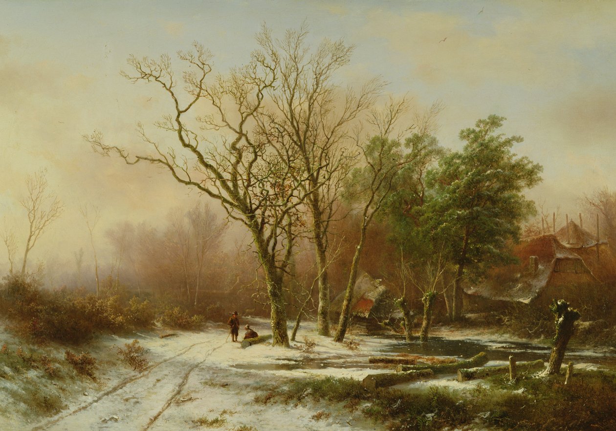 Zimowy wieczór autorstwa Pieter Lodewijk Francisco Kluyver