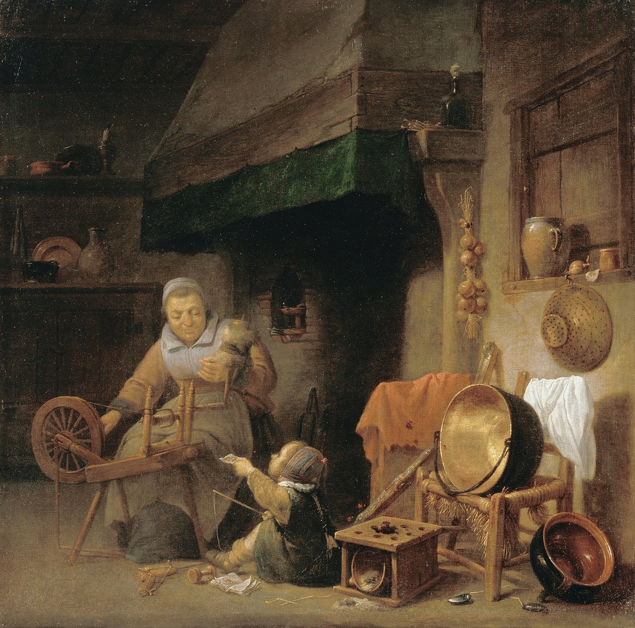 Kobieta kręcąca się autorstwa Pieter de Nys
