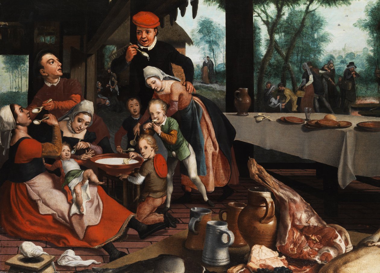Rodzinne wspólne jedzenie autorstwa Pieter Pietersz the Elder