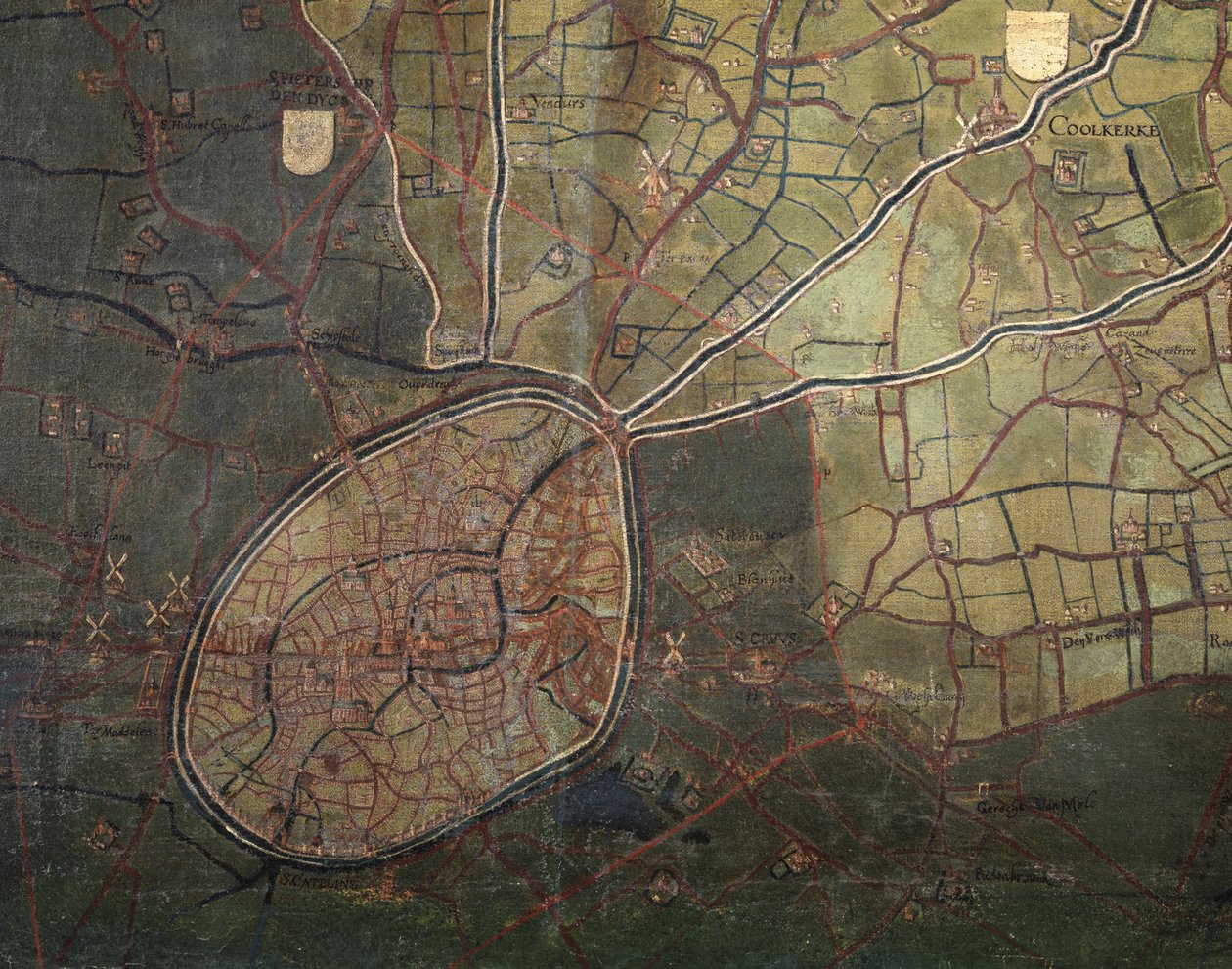 Mapa Brugge Vrije autorstwa Pieter Porbus