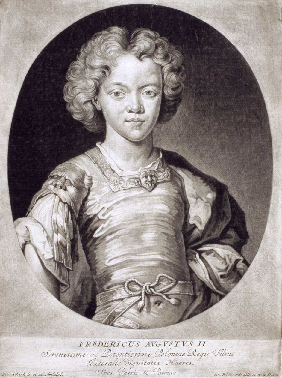 August III (1696-1763) Król Polski jako dziecko autorstwa Pieter Schenk