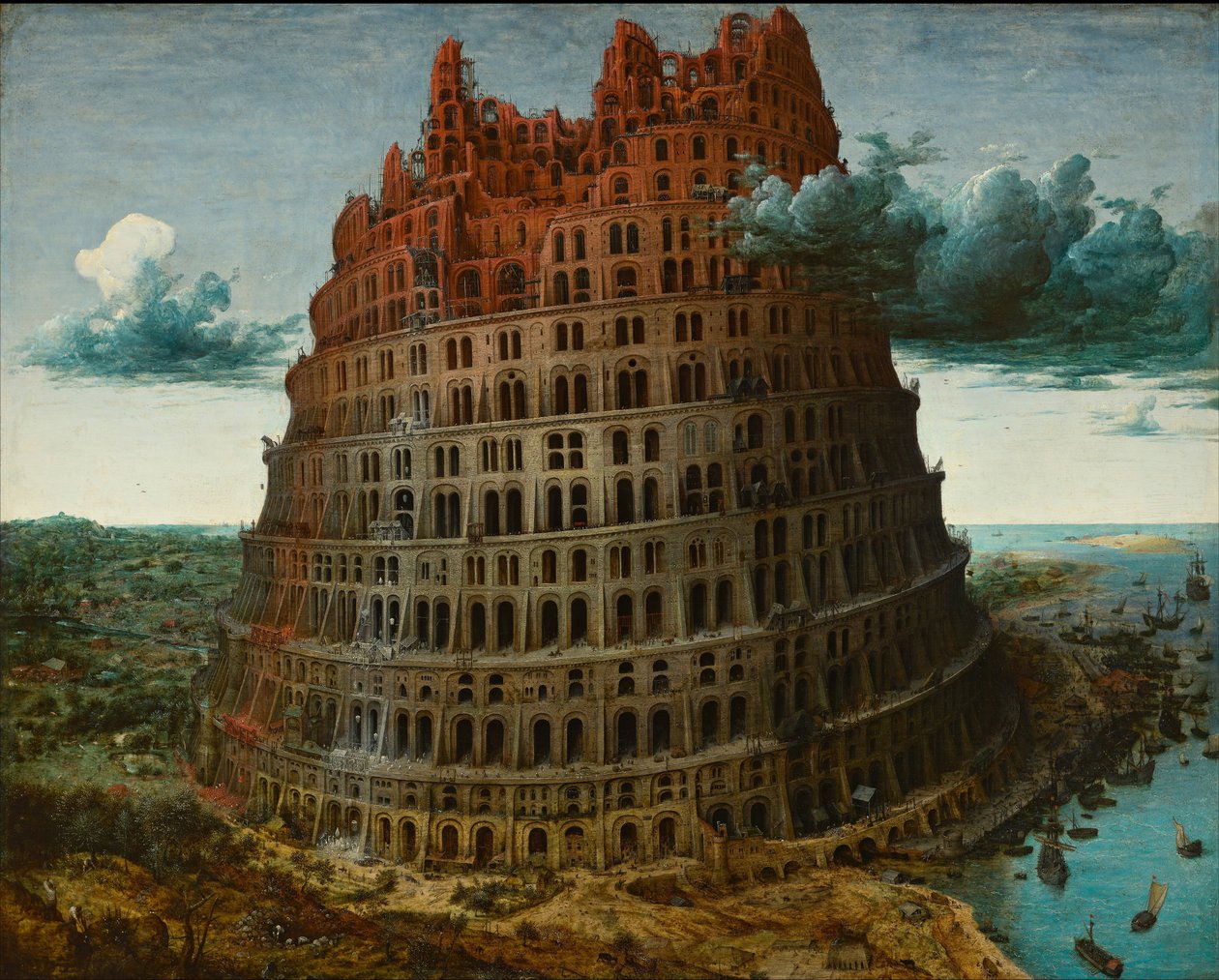 Wieża Babel, ok.1565 autorstwa Pieter Bruegel the Elder