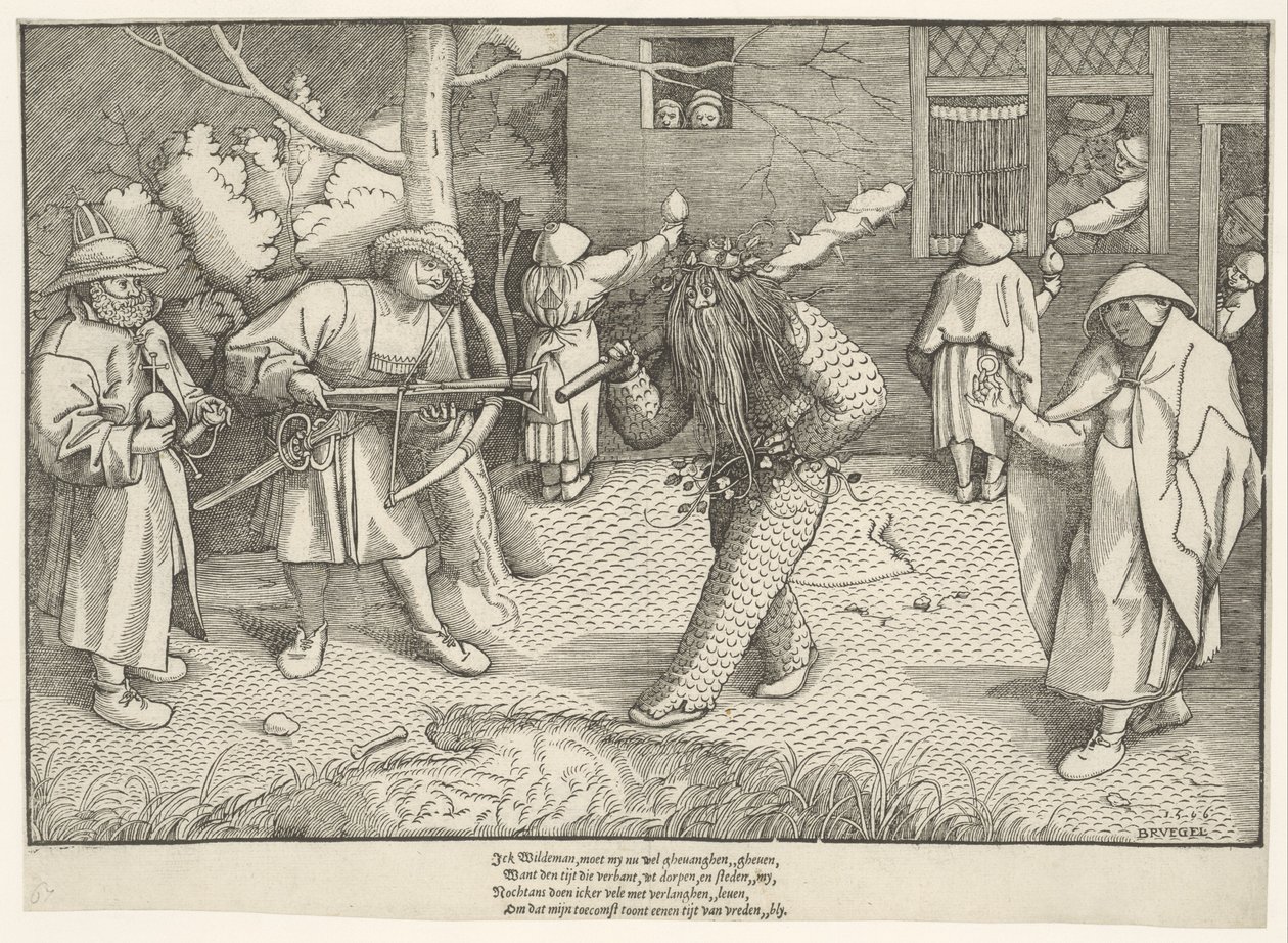 Maskarada Orsona i Walentego, 1566 autorstwa Pieter The Elder after Brueghel