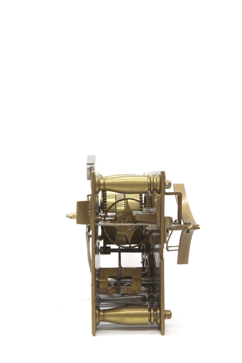 Mechanizm zegara stołowego z góry, ok. 1660 (drewno i mosiądz) autorstwa Pieter Visbach