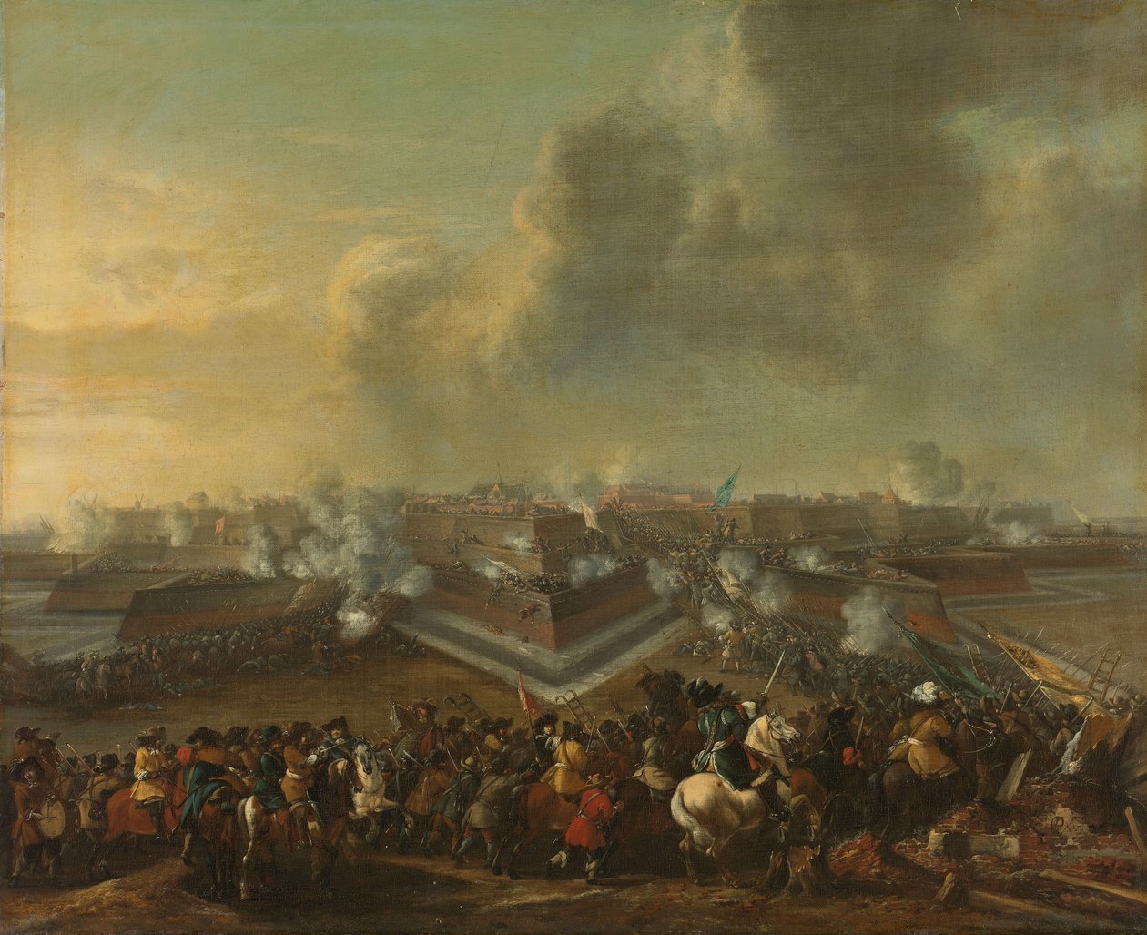 Napaść na miasto Coevorden 30 grudnia 1672 r. autorstwa Pieter Wouwermans or Wouwerman