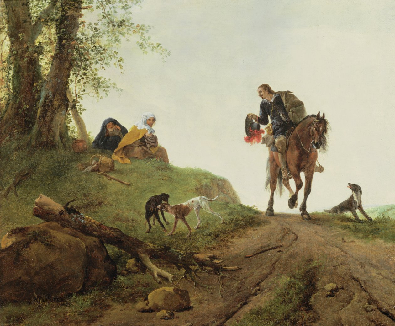 Flirt autorstwa Pieter Wouwermans or Wouwerman