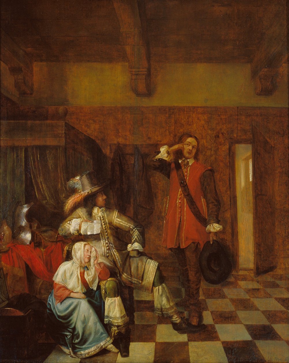 Zwiastun złych wiadomości autorstwa Pieter de Hooch