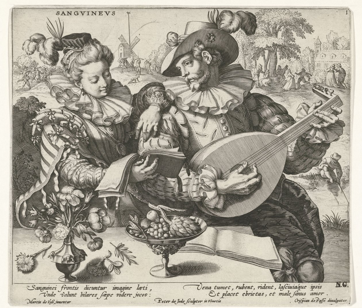 Cztery temperamenty, Sangvinevs autorstwa Pieter de Jode I