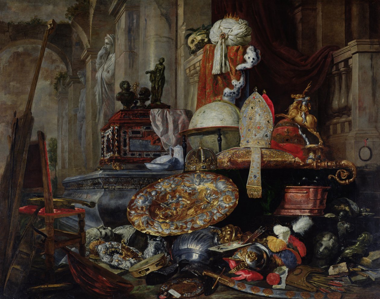 Alegoria marności świata, 1663 autorstwa Pieter or Peter Boel