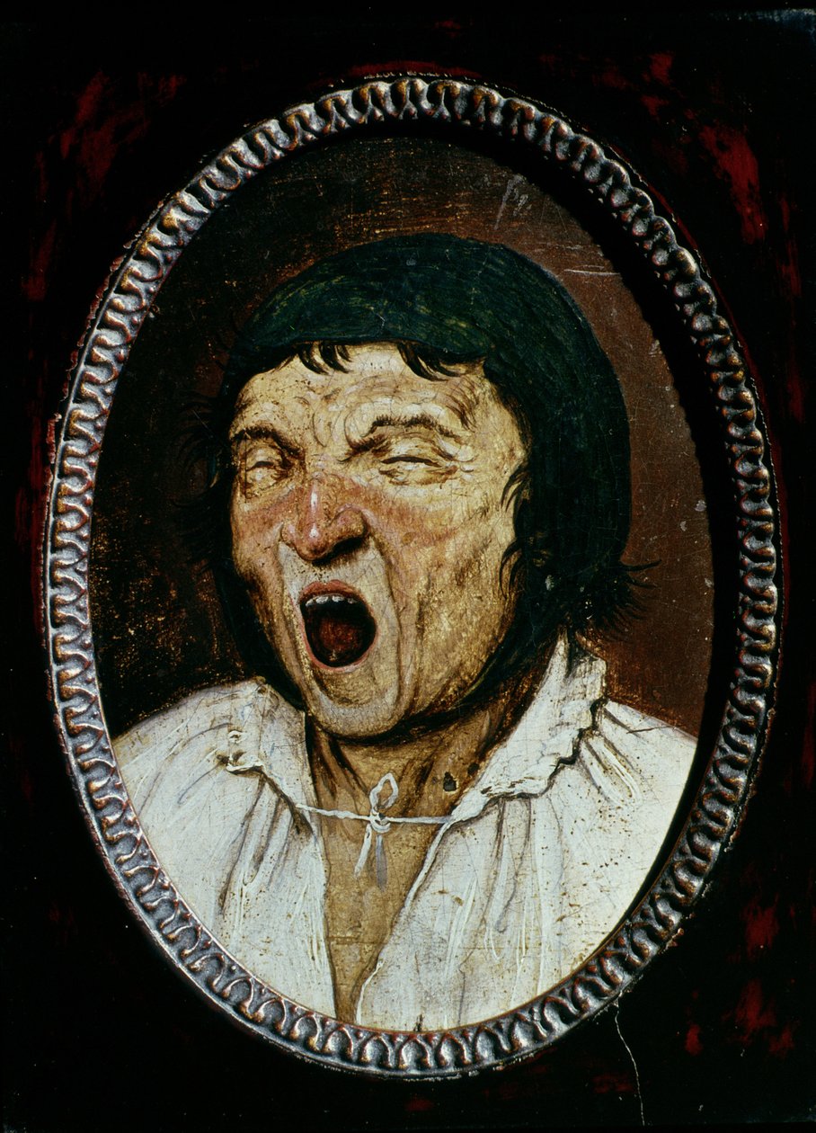 Mężczyzna ziewanie autorstwa Pieter Bruegel the Elder