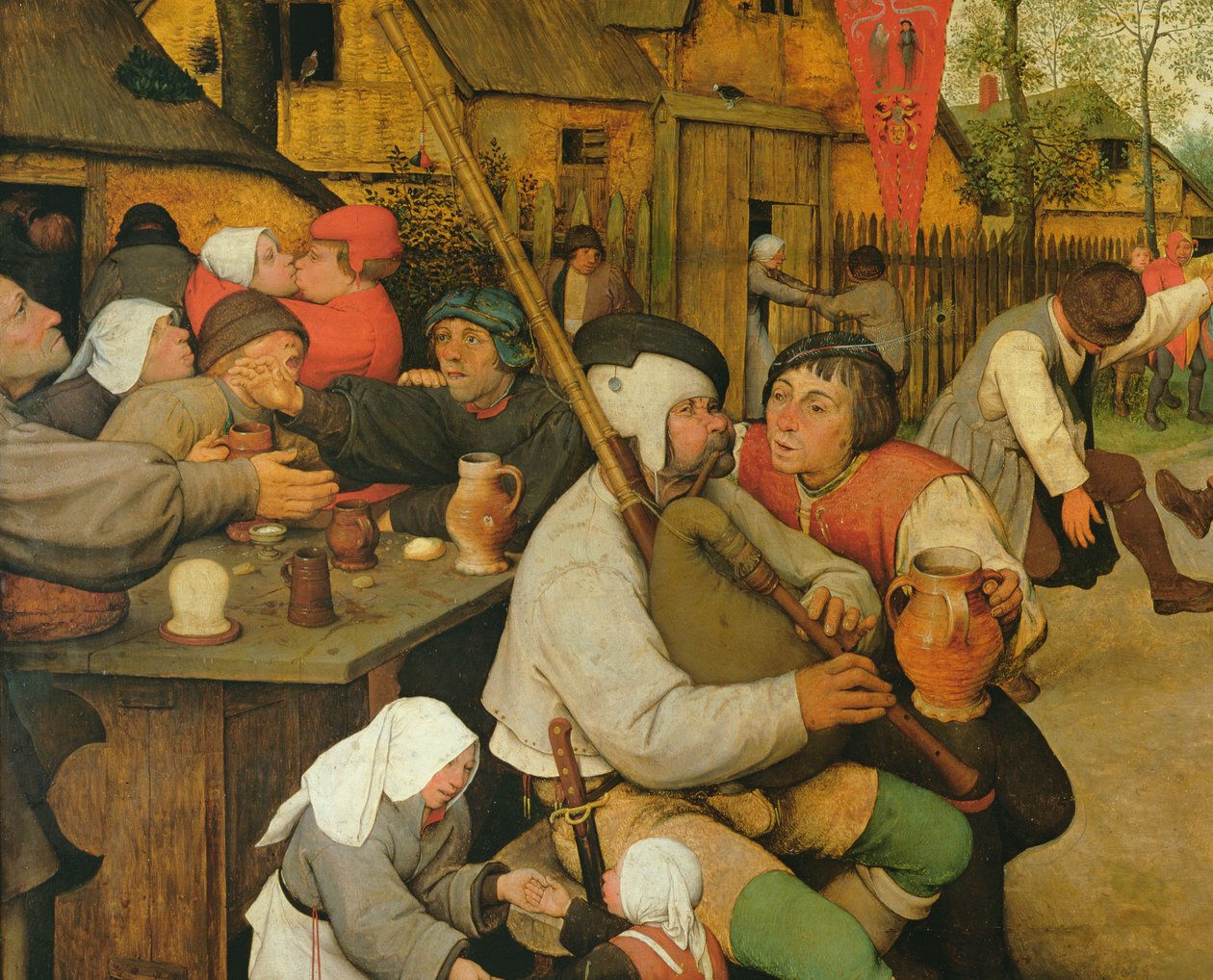 Taniec chłopski, 1568 olej na detalu panelu z 68947 i 186442 autorstwa Pieter Bruegel the Elder